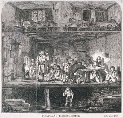 Field Lane Lodging House, Londres, 1847 de WG Mason