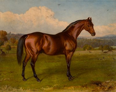 Retiro-Vencedor da Copa Doncaster, c.1870-92 (óleo sobre tela) de W.H. Hopkins