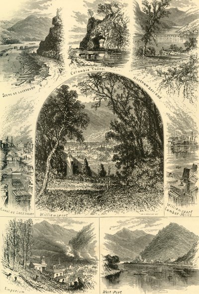 "Cenas sobre a Susquehanna", 1874. de W.H. Morse