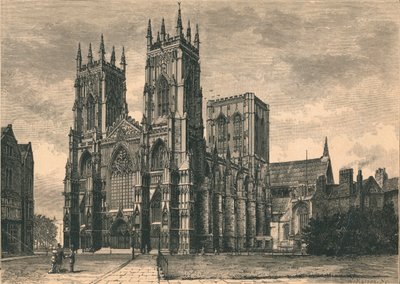 Vista do Minstro de York, século XIX de WI Mosses