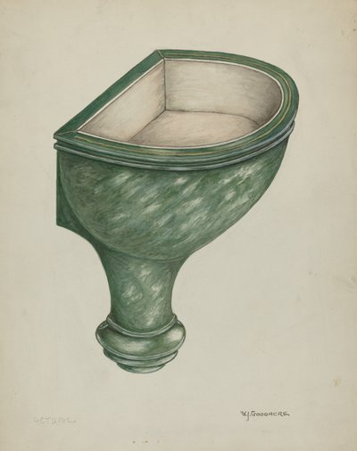 Fonte de água benta, Santa Bárbara de W.J. Goodacre