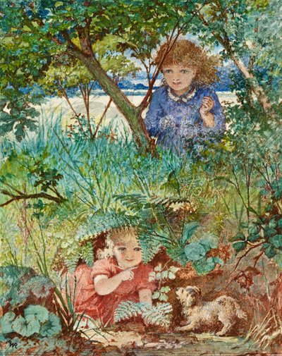 Hide and Seek, c.1880 (wc no papel) de W.P. Rhodes