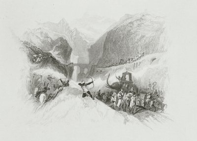 Hannibal (247-183 aC) Passando pelos Alpes de W.R. Smith