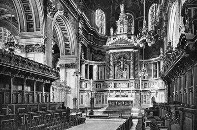 O coro e Reredos, Catedral de São Paulo, 1908-1909. de W.S. Campbell