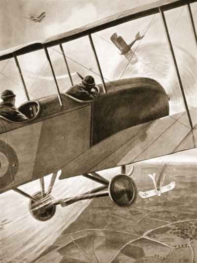Capitão Bell-Irving envolvendo três dos aviões do inimigo de W. Avis