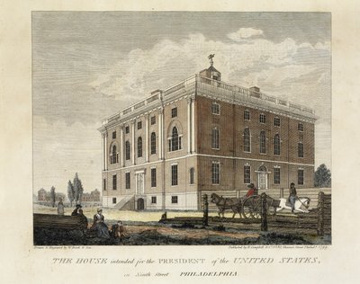 A Casa Pretendida para o Presidente dos Estados Unidos na Ninth Street Filadélfia de W. Birch and Son