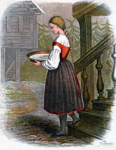 Menina de fazenda norueguesa, 1809. de W. Dickes