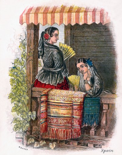 Garota Espanhola, 1809. de W. Dickes