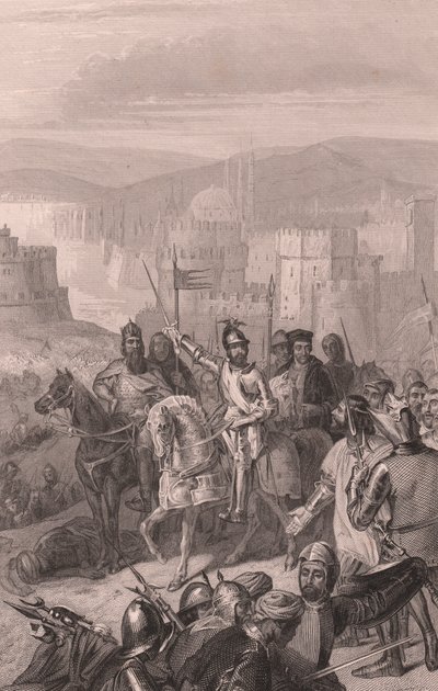 Marechal de Boucicault força o Sultão Bayezid a parar o cerco a Constantinopla de John Ward Dunsmore