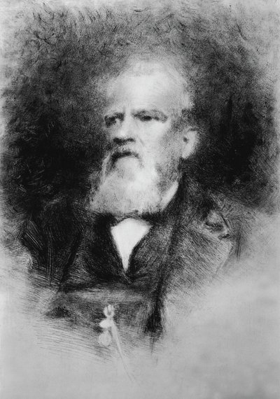 Retrato de Alberto Mazzucato (1813-1877), compositor italiano, gravura de John Ward Dunsmore