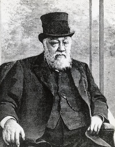 Retrato de Stephanus Johannes Paulus Kruger (1825-1904), Presidente da República da África do Sul (ou Transvaal), liderou a guerra bôer contra os ingleses, gravando de John Ward Dunsmore