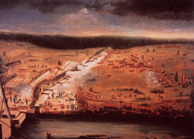 A Batalha de Nova Orleans (cor litho) de John Ward Dunsmore