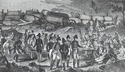 Soldados feridos na sequência da Batalha de Nova Orleans (gravação) de John Ward Dunsmore