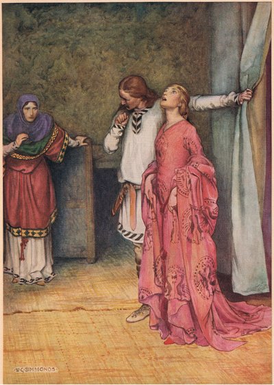 A loucura de Ofélia, de &39;Hamlet&39;, de William Shakespeare, edição publicada por Hodder und Stoughton em 1915 de W. G. Simmonds