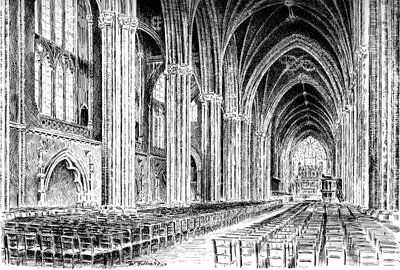 Interior da Catedral de Bristol, 1908-1909. de W. Gilliard