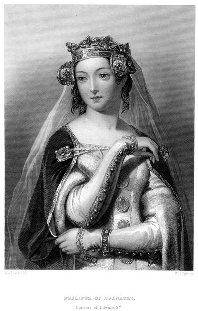 Filipe de Hainault, rainha consorte de Eduardo III de W. H. Egleton