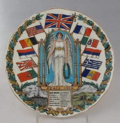 Placa da vitória Paz 1919 de W. H. Goss