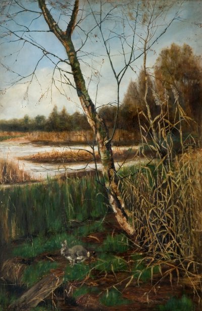 Outono em Olton Mill, século XIX.   de W. H. Middleton