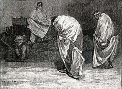 O imperador Theodore concedendo uma audiência de "História Ilustrada de Cassell da Inglaterra", 1866 de W. Hatherell