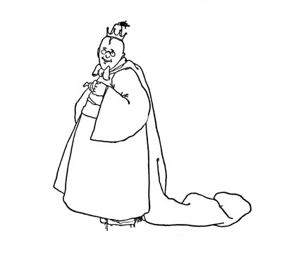Mas vamos fazer rir, disse o rei, c1930 de William Heath Robinson