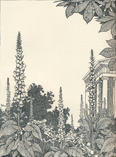 Ilustração para Noites de Verão, Sonho, 1914, 1925. de William Heath Robinson