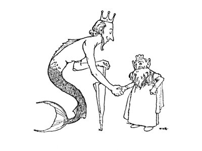 O Mer-King deve ser convidado primeiro, c1930 de William Heath Robinson