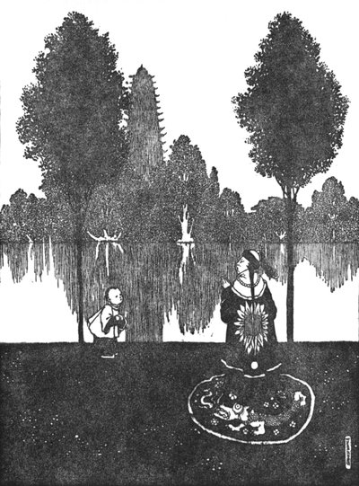 Eles adoravam a cidade, o palácio e o jardim, c1930 de William Heath Robinson