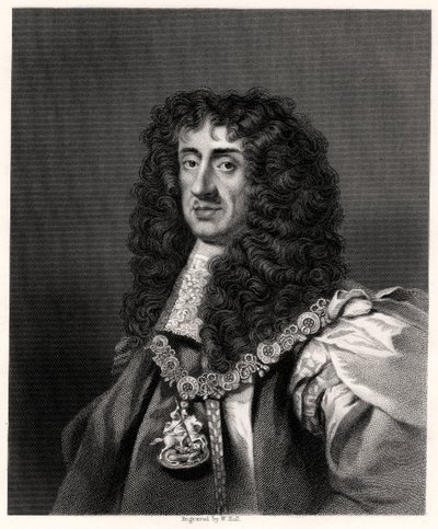 Carlos II, rei da Grã-Bretanha e Irlanda, século XIX. de W. Holl