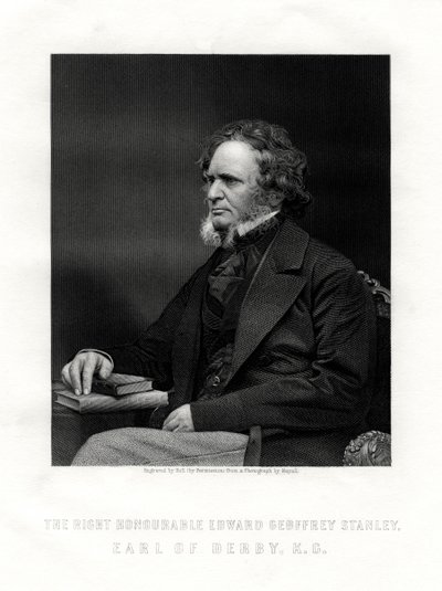 Edward Geoffrey Smith-Stanley, 14º Conde de Derby, estadista britânico, c1850-1899. de W. Holl