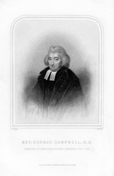 George Campbell, filósofo do Iluminismo escocês, 1870. de W. Holl
