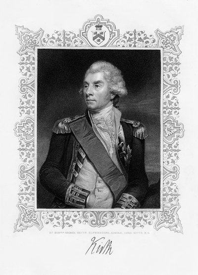 George Keith Elphinstone, 1º visconde Keith, almirante britânico, século XIX. de W. Holl