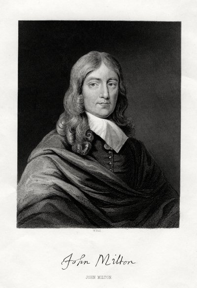 John Milton, poeta inglês, século XIX de W. Holl
