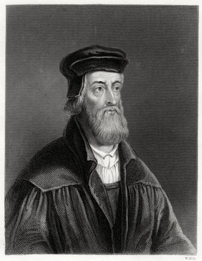 John Wycliffe, teólogo inglês, século XIX de W. Holl