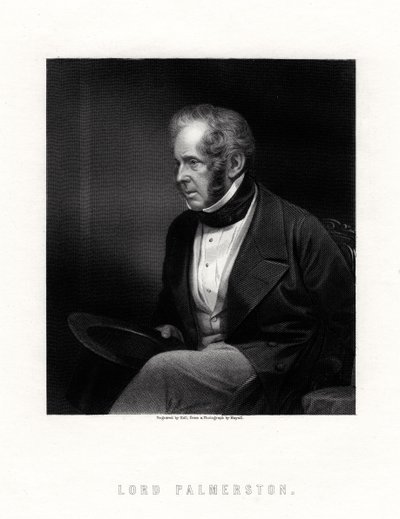 Lord Palmerston, primeiro ministro britânico, século XIX. de W. Holl