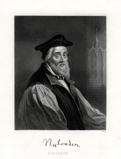 Nicholas Ridley, falecido em 16 de outubro de 1555, clérigo inglês, século XIX de W. Holl