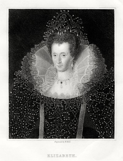 Rainha Elizabeth I, 1860 de W. Holl