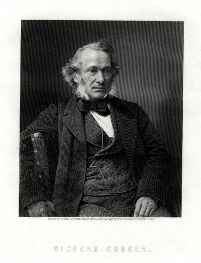 Richard Cobden, fabricante britânico, estadista Radical e Liberal, século XIX. de W. Holl