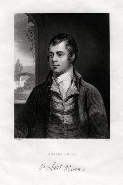 Robert Burns, poeta escocês, século XIX de W. Holl