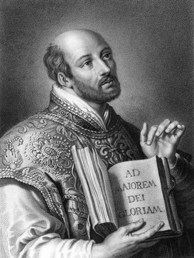 Santo Inácio de Loyola, soldado espanhol do século XVI e fundador dos jesuítas, 1836. de W. Holl