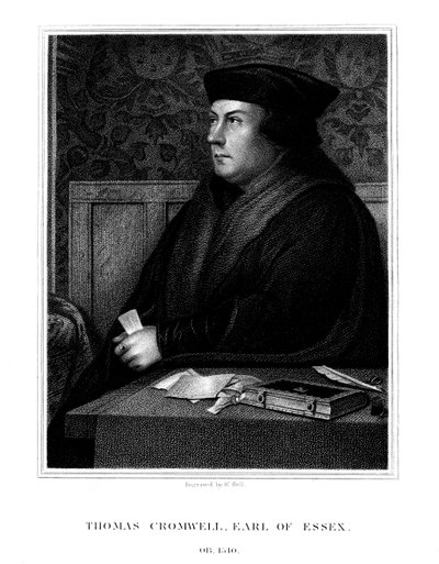 Thomas Cromwell, 1º conde de Essex, estadista inglês, 1823. de W. Holl