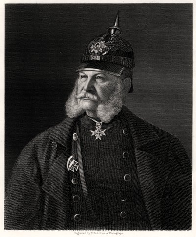 Guilherme I, rei da Prússia e imperador da Alemanha, século XIX de W. Holl