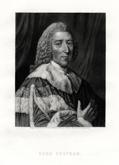 William Pitt, 1º conde de Chatham, estadista britânico do Whig, século XIX. de W. Holl