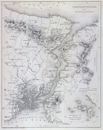 Constantinopla e o Bósforo, c.1850 de W Hughes
