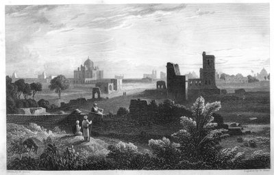 O túmulo de Humaioon, Deli, Índia, c1860. de W. Miller