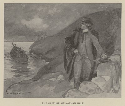 A captura de Nathan Hale (litho) de W. P. Snyder