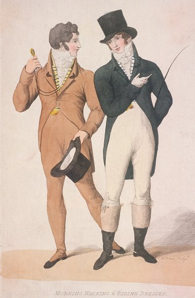 Vestidos de passeio e equitação matinal, c1810 de W Read