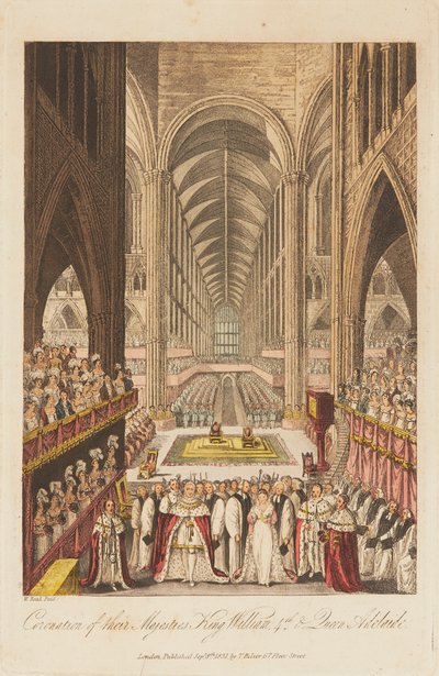 A coroação do rei William IV e da rainha Adelaide de W. Read