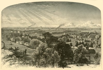"Boston, de Mount Bowdoin", 1874.   de W. Roberts