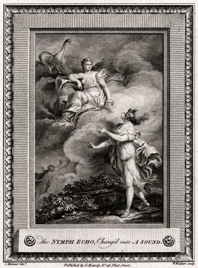 O eco da ninfa, Changd em um som, 1774 de W. Walker