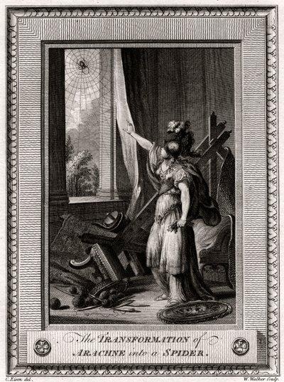 A Transformação de Aracne em Aranha, 1775 de W. Walker